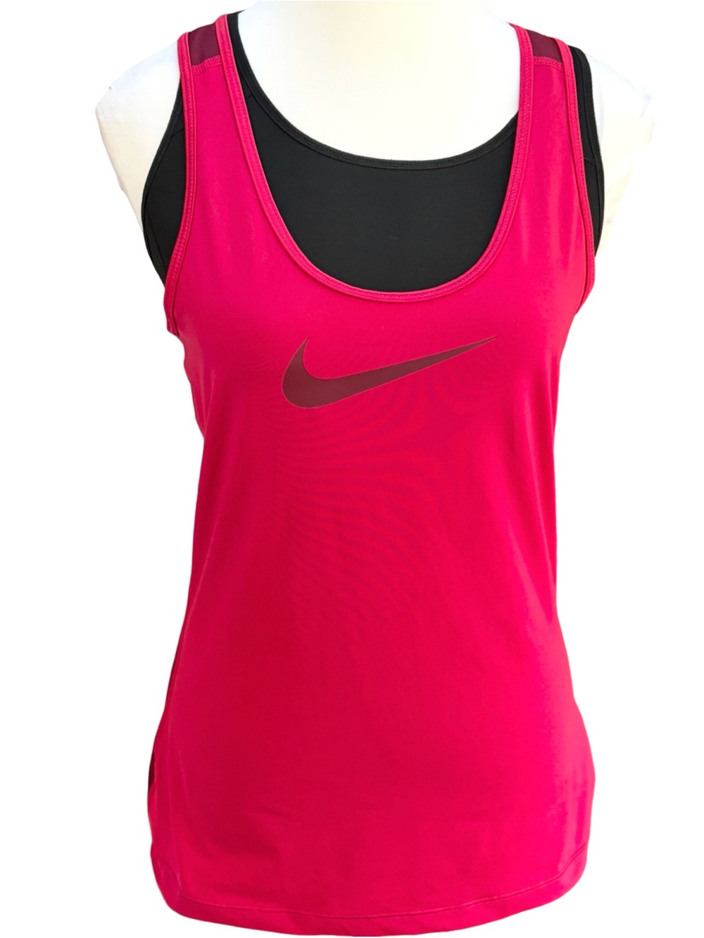Nike Dri-FIT 2PC Set Tank Top & Sports Bra Pink Black Size M